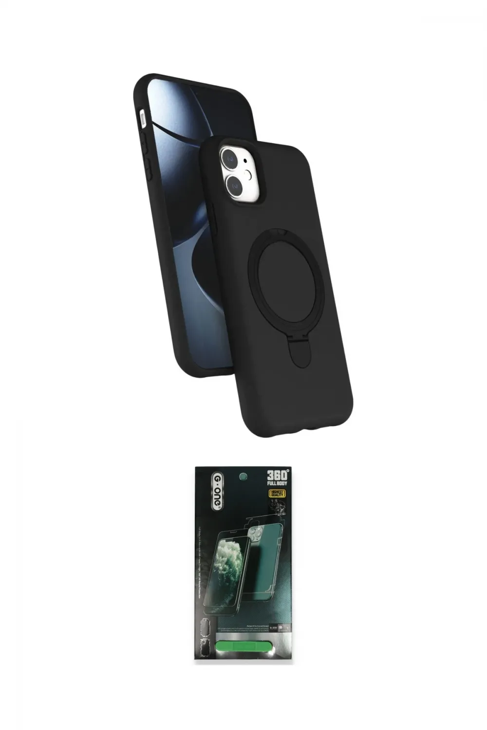 ieg™ iPhone 11 Kılıf İz Işık Koleksiyonu - Şeffaf 360 Full Body Arka Koruyucu
