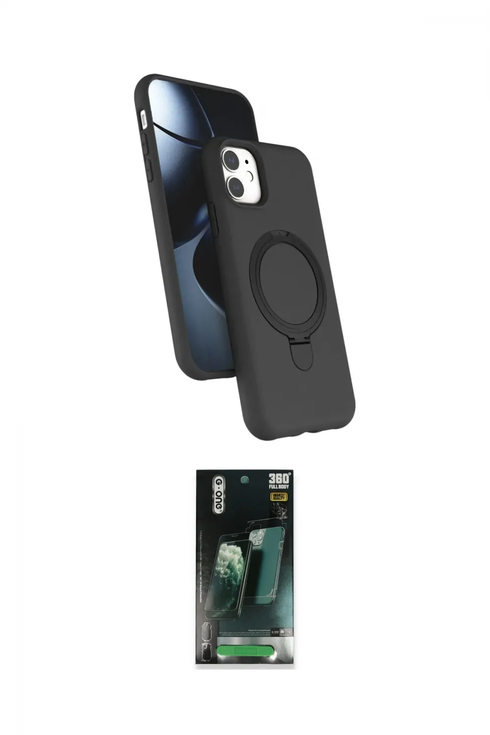 ieg™ iPhone 11 Kılıf İz Işık Koleksiyonu - Şeffaf 360 Full Body Arka Koruyucu