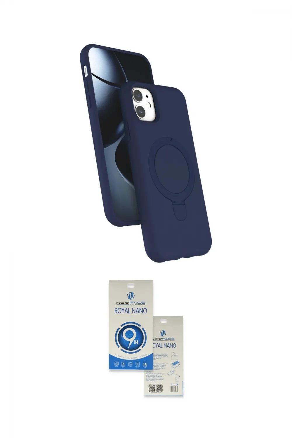 ieg™ iPhone 11 Kılıf İz Işık Koleksiyonu - Şeffaf Royal Nano Ekran Koruyucu