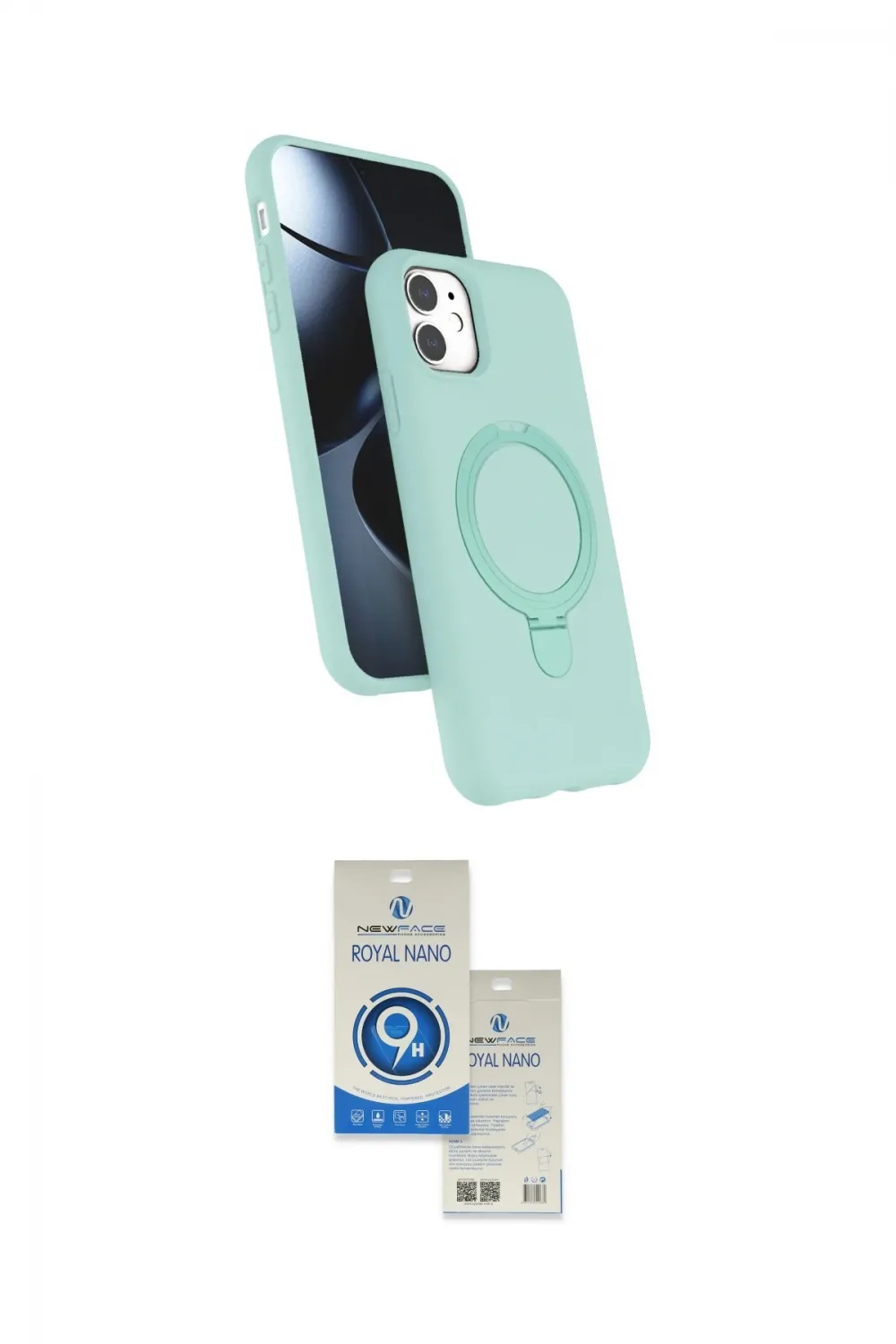 ieg™ iPhone 11 Kılıf İz Işık Koleksiyonu - Şeffaf Royal Nano Ekran Koruyucu