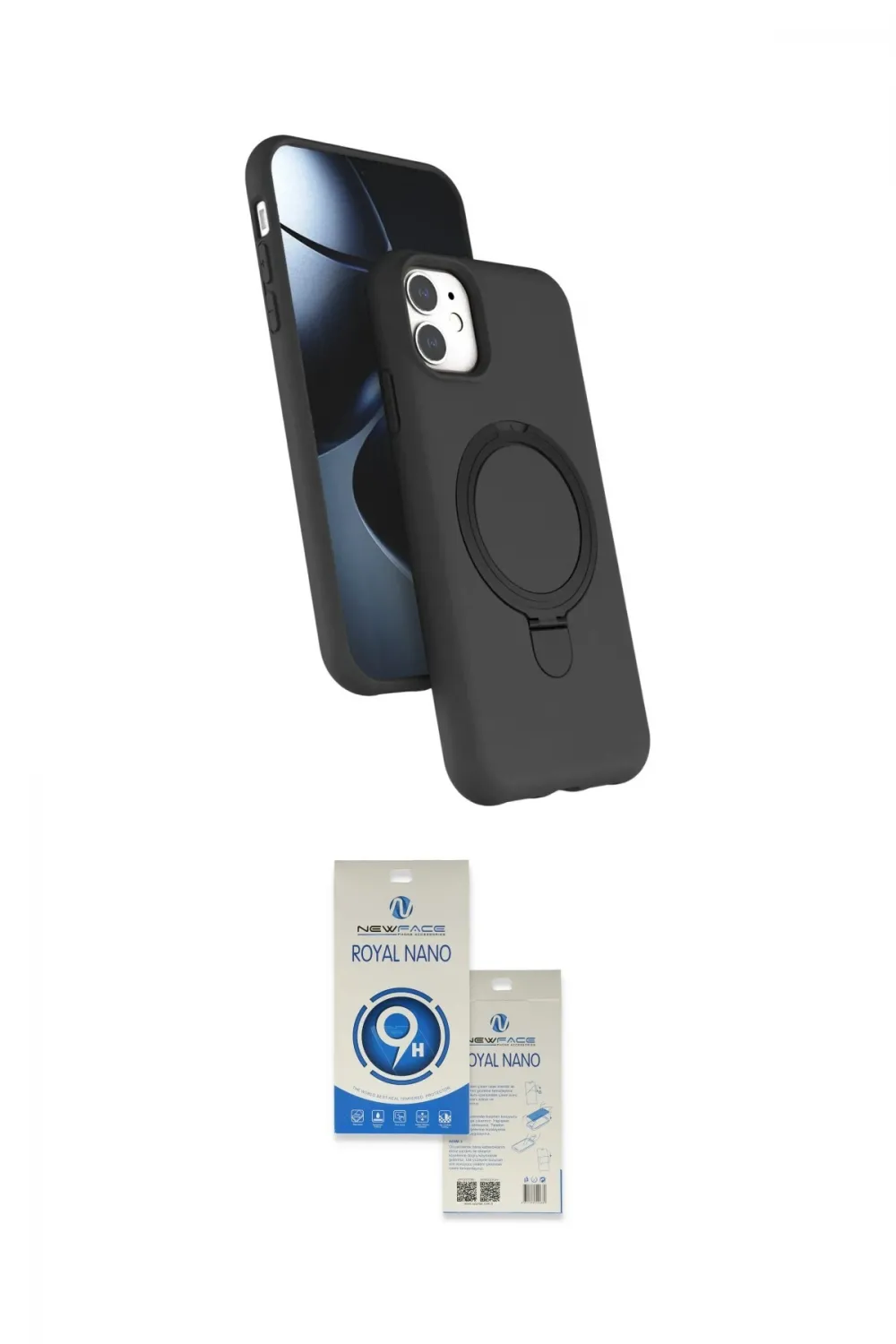 ieg™ iPhone 11 Kılıf İz Işık Koleksiyonu - Şeffaf Royal Nano Ekran Koruyucu