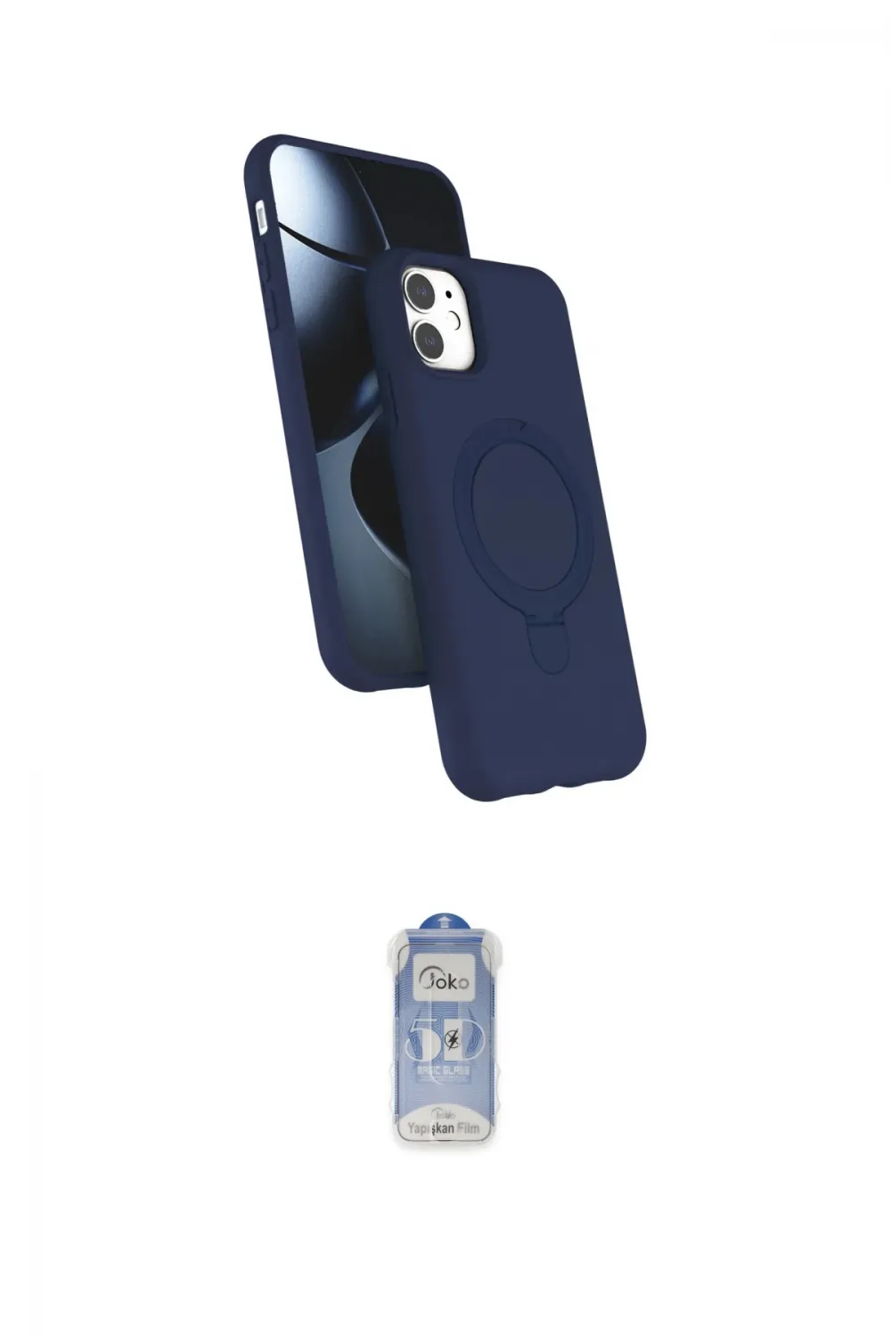 ieg™ iPhone 11 Kılıf İz Işık Koleksiyonu - Siyah Joko Magic 5D Cam