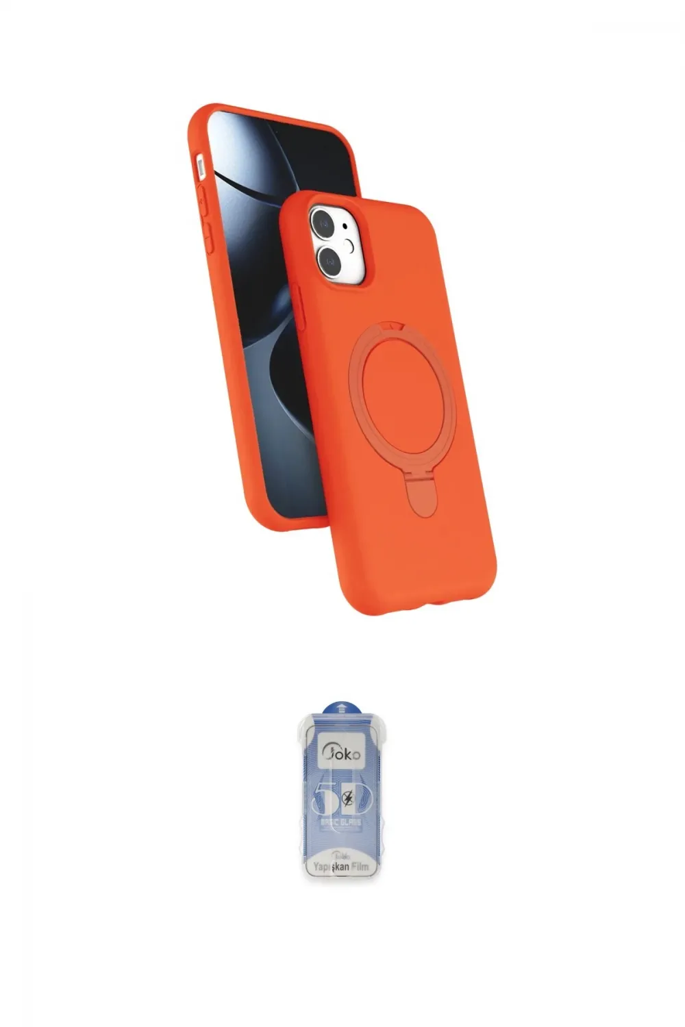 ieg™ iPhone 11 Kılıf İz Işık Koleksiyonu - Siyah Joko Magic 5D Cam
