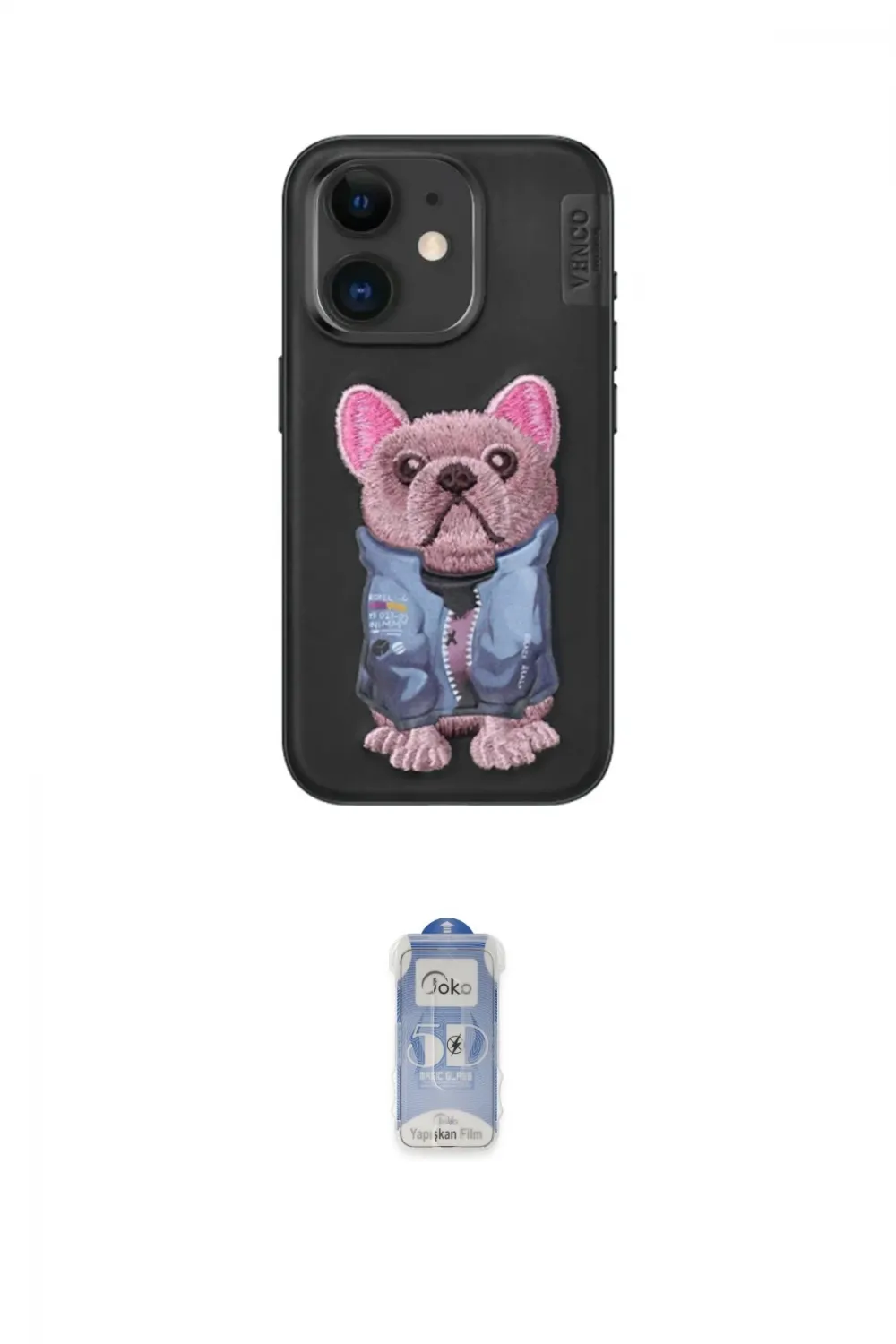 ieg™ iPhone 11 Kılıf İz Minimal Koleksiyonu - Siyah Joko Magic 5D Cam