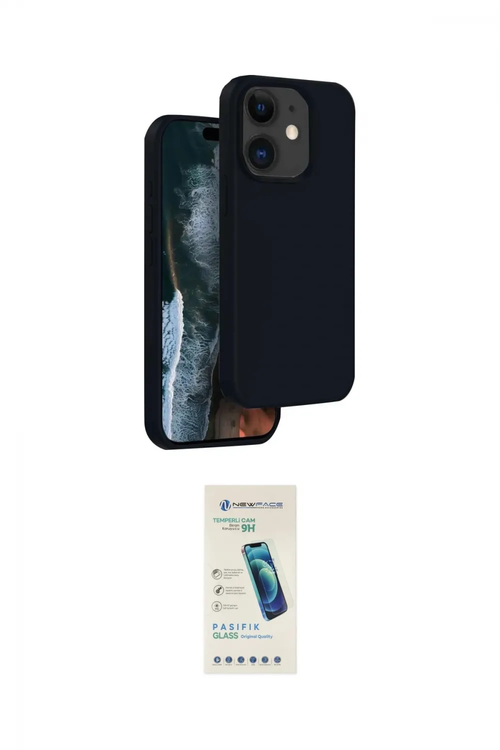ieg™ iPhone 11 Kılıf Kıvılcım Çizgi Serisi - Şeffaf Pasifik Cam Ekran Koruyucu