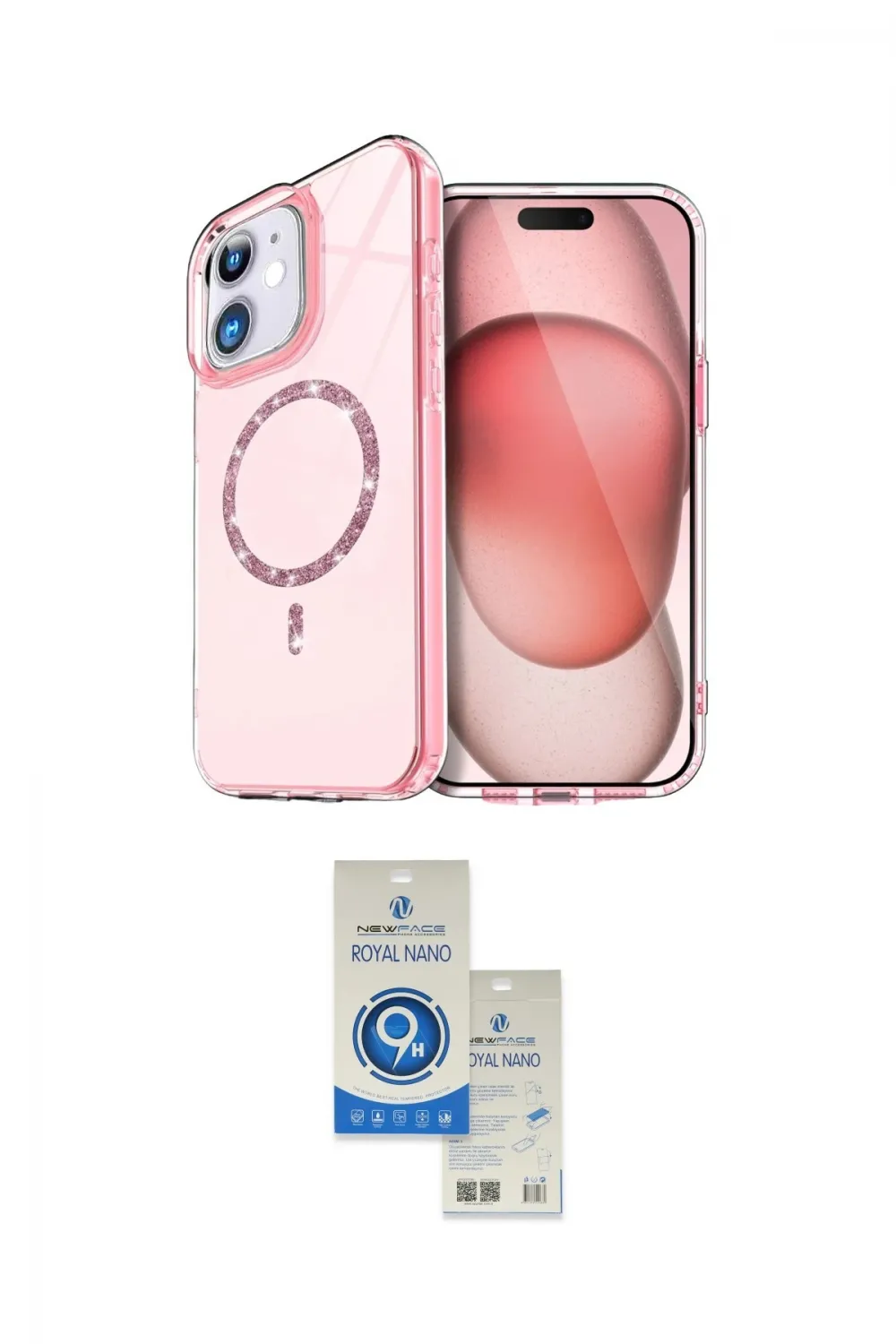 ieg™ iPhone 11 Kılıf Kıvılcım Form Prime - Şeffaf Royal Nano Ekran Koruyucu