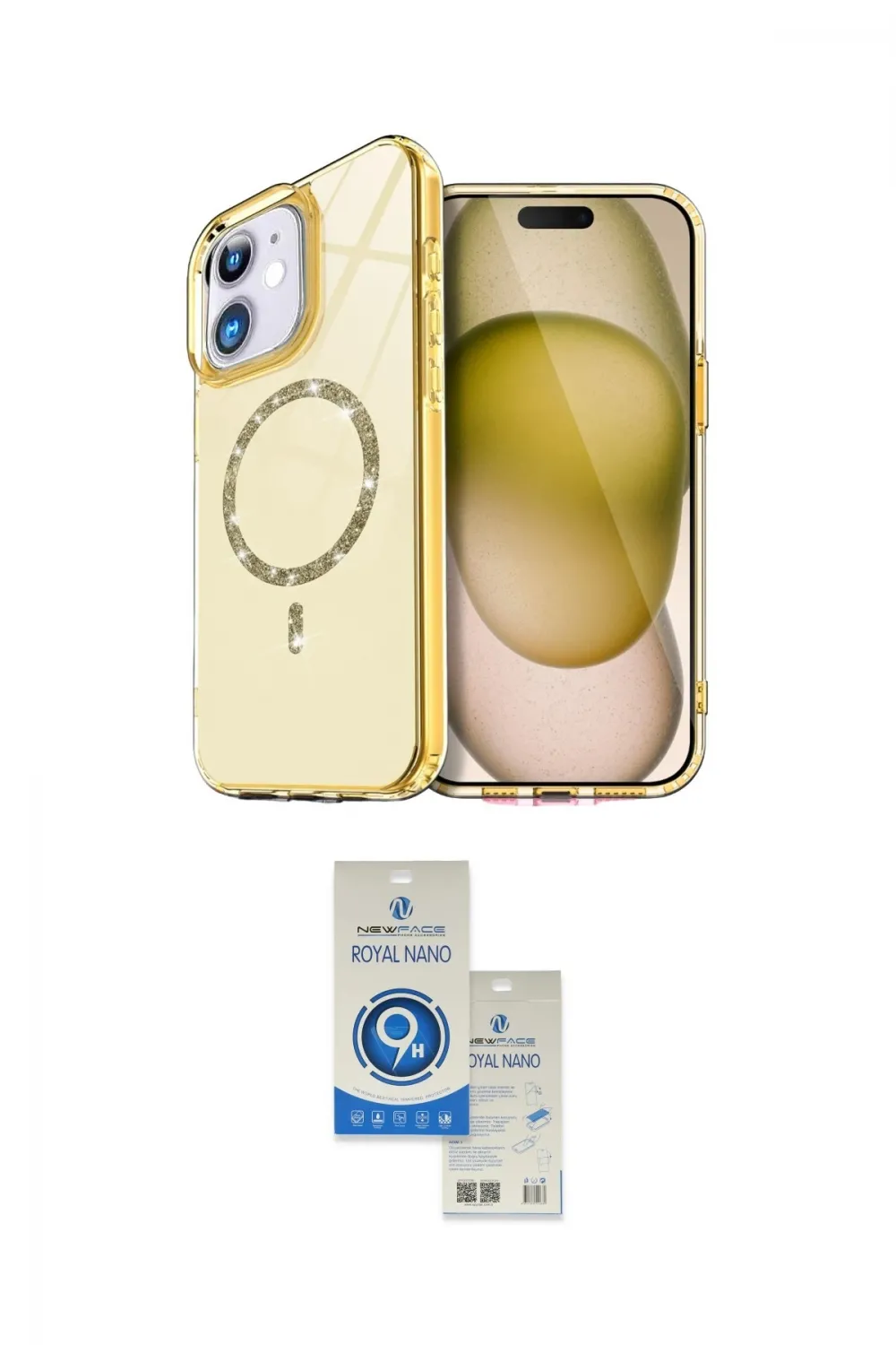 ieg™ iPhone 11 Kılıf Kıvılcım Form Prime - Şeffaf Royal Nano Ekran Koruyucu