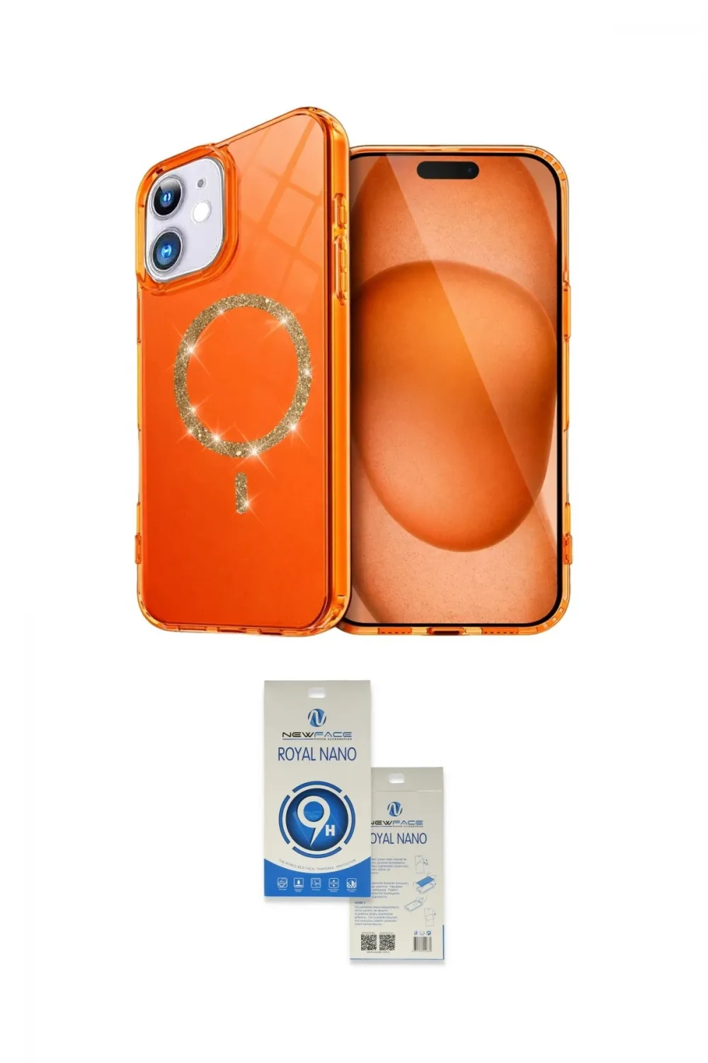 ieg™ iPhone 11 Kılıf Kıvılcım Form Prime - Şeffaf Royal Nano Ekran Koruyucu