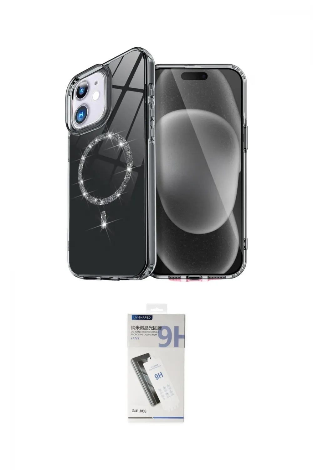 ieg™ iPhone 11 Kılıf Kıvılcım Form Prime - Şeffaf Uv Polymer Nano Ekran Koruyucu