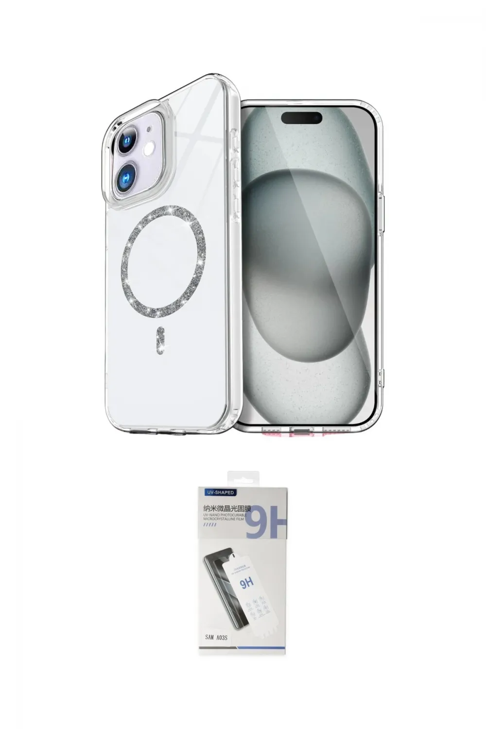ieg™ iPhone 11 Kılıf Kıvılcım Form Prime - Şeffaf Uv Polymer Nano Ekran Koruyucu