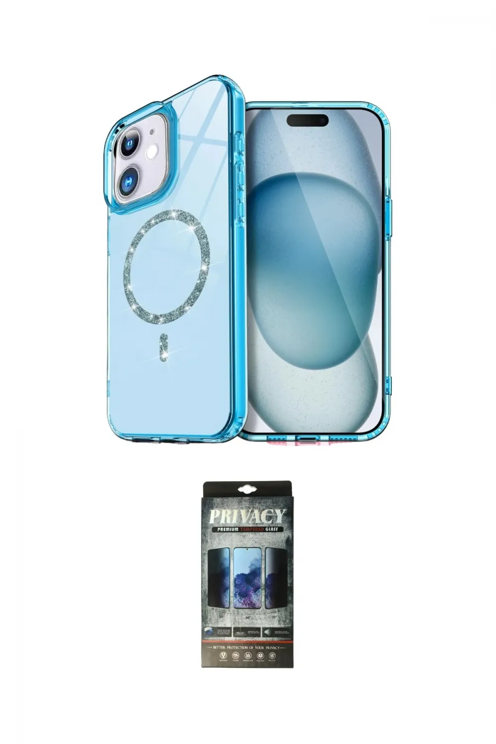 ieg™ iPhone 11 Kılıf Kıvılcım Form Prime - Siyah 34D Hayalet Izgaralı Cam
