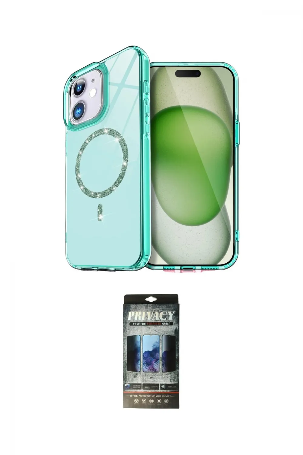ieg™ iPhone 11 Kılıf Kıvılcım Form Prime - Siyah 34D Hayalet Izgaralı Cam