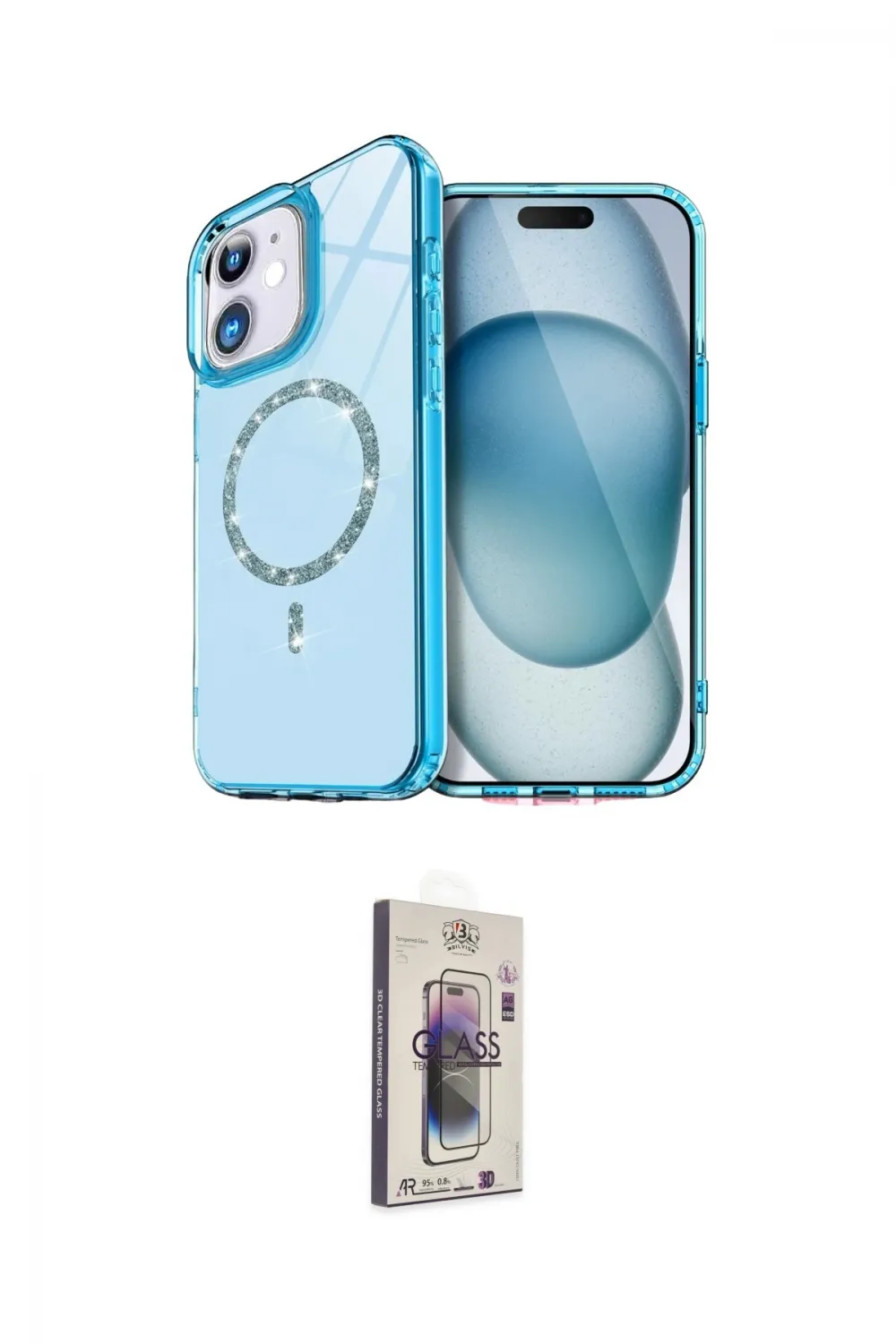 ieg™ iPhone 11 Kılıf Kıvılcım Form Prime - Siyah Bilvis 3D Cam Ekran Koruyucu