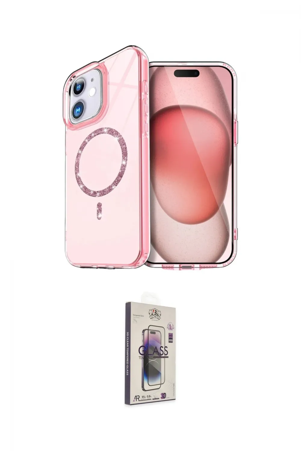 ieg™ iPhone 11 Kılıf Kıvılcım Form Prime - Siyah Bilvis 3D Cam Ekran Koruyucu
