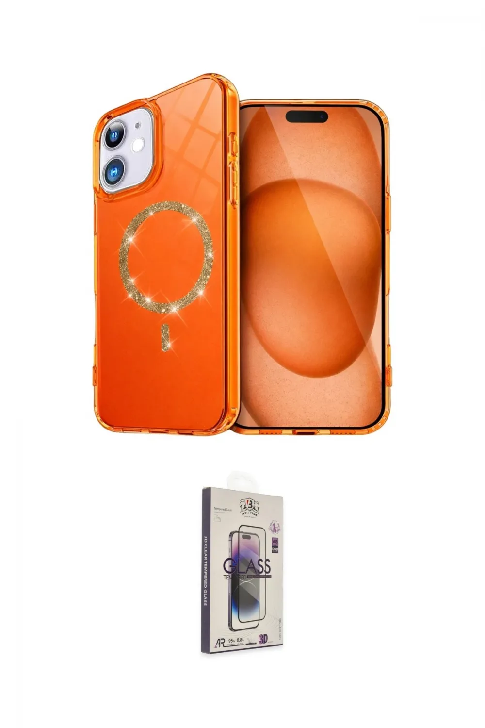 ieg™ iPhone 11 Kılıf Kıvılcım Form Prime - Siyah Bilvis 3D Cam Ekran Koruyucu