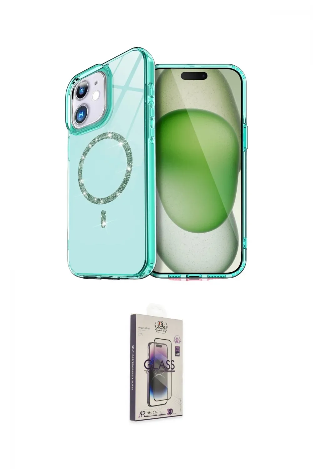 ieg™ iPhone 11 Kılıf Kıvılcım Form Prime - Siyah Bilvis 3D Cam Ekran Koruyucu