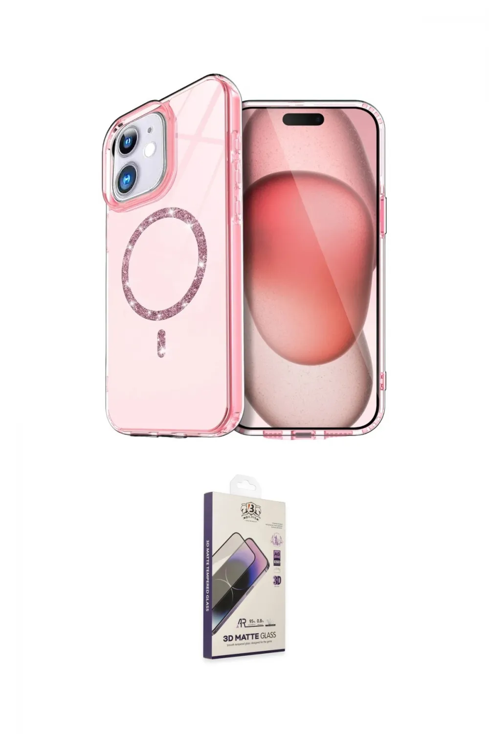 ieg™ iPhone 11 Kılıf Kıvılcım Form Prime - Siyah Bilvis 3D Mat Cam Ekran Koruyucu