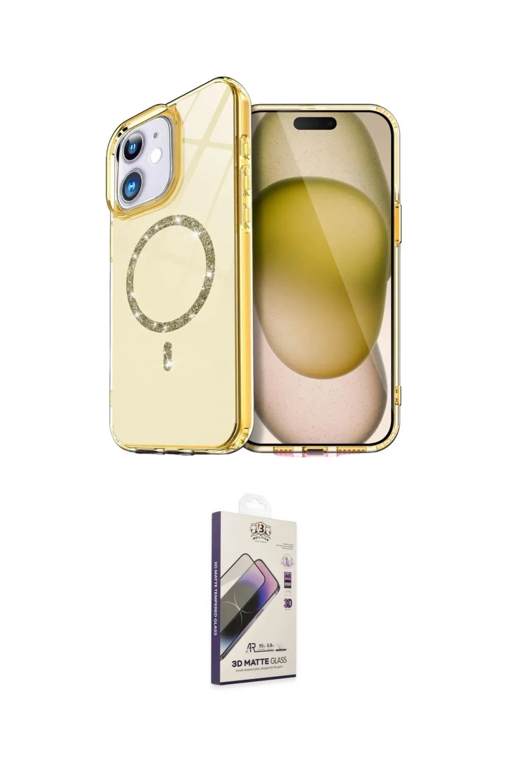 ieg™ iPhone 11 Kılıf Kıvılcım Form Prime - Siyah Bilvis 3D Mat Cam Ekran Koruyucu