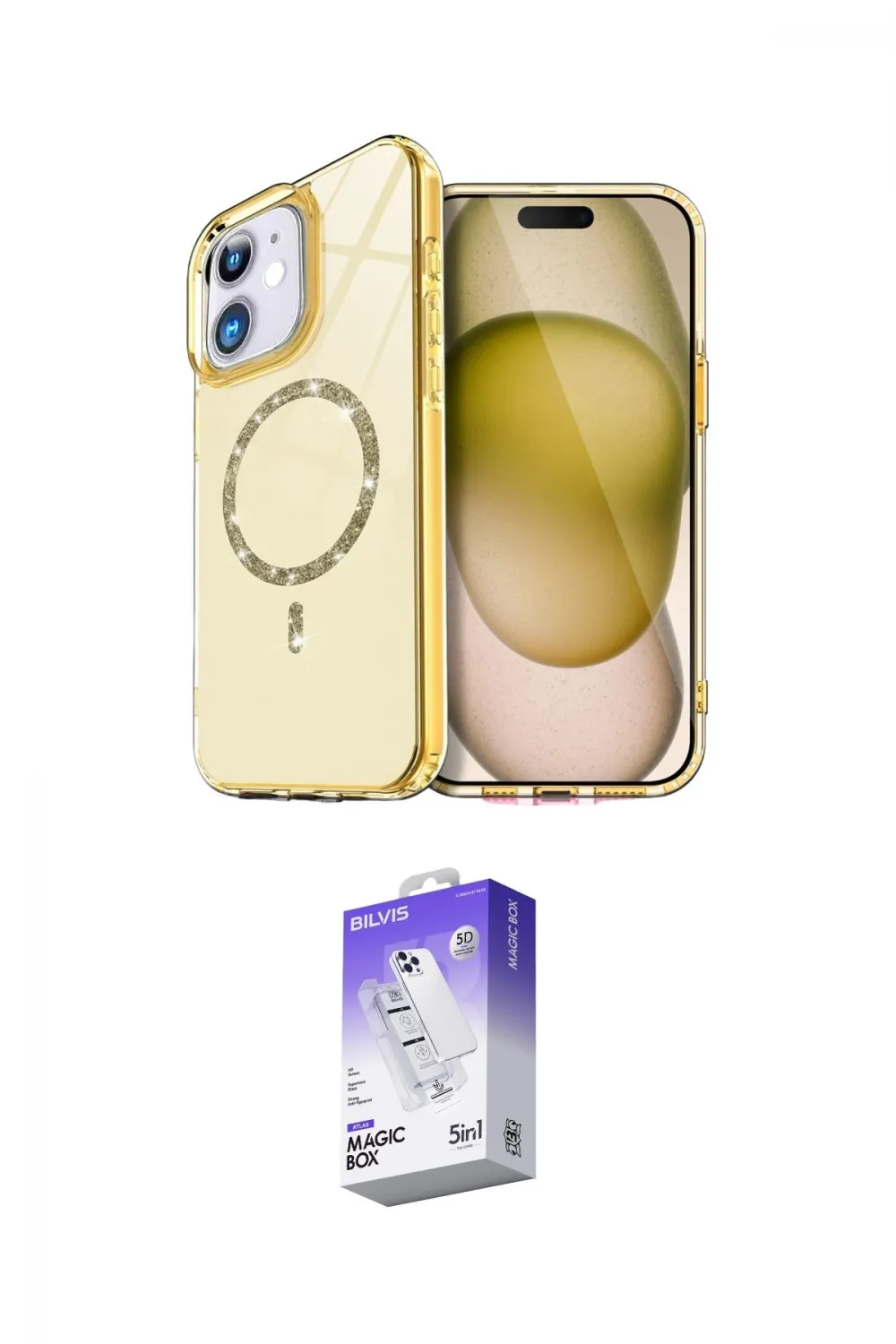 ieg™ iPhone 11 Kılıf Kıvılcım Form Prime - Siyah Bilvis 5in1 3D Magic Cam Ekran Koruyucu