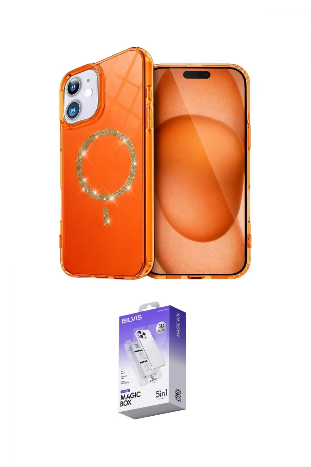 ieg™ iPhone 11 Kılıf Kıvılcım Form Prime - Siyah Bilvis 5in1 3D Magic Cam Ekran Koruyucu
