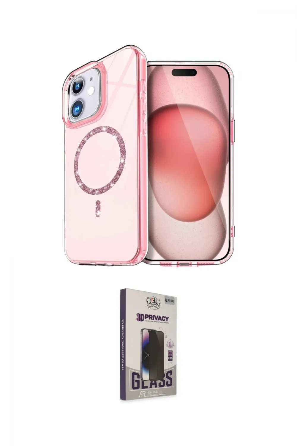ieg™ iPhone 11 Kılıf Kıvılcım Form Prime - Siyah Bilvis Hayalet Cam Ekran Koruyucu