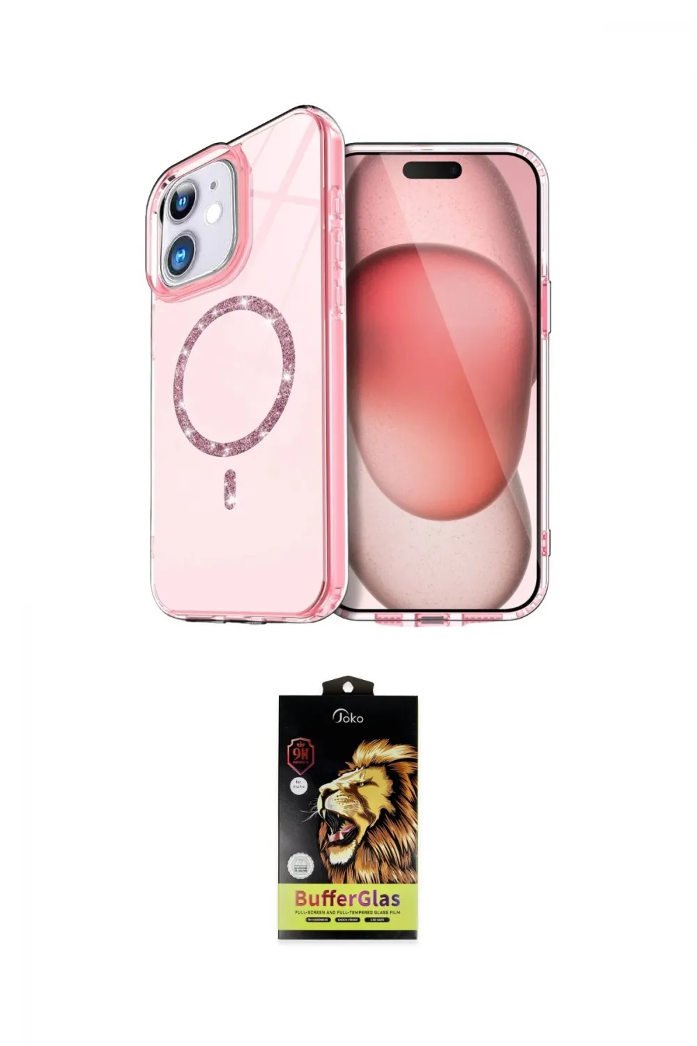 ieg™ iPhone 11 Kılıf Kıvılcım Form Prime - Siyah Buffer Cam Ekran Koruyucu