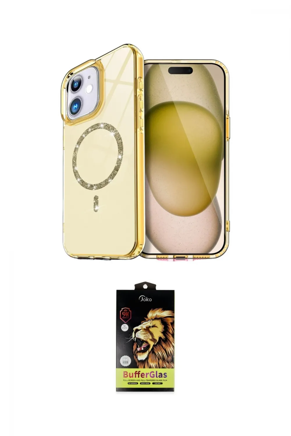 ieg™ iPhone 11 Kılıf Kıvılcım Form Prime - Siyah Buffer Cam Ekran Koruyucu