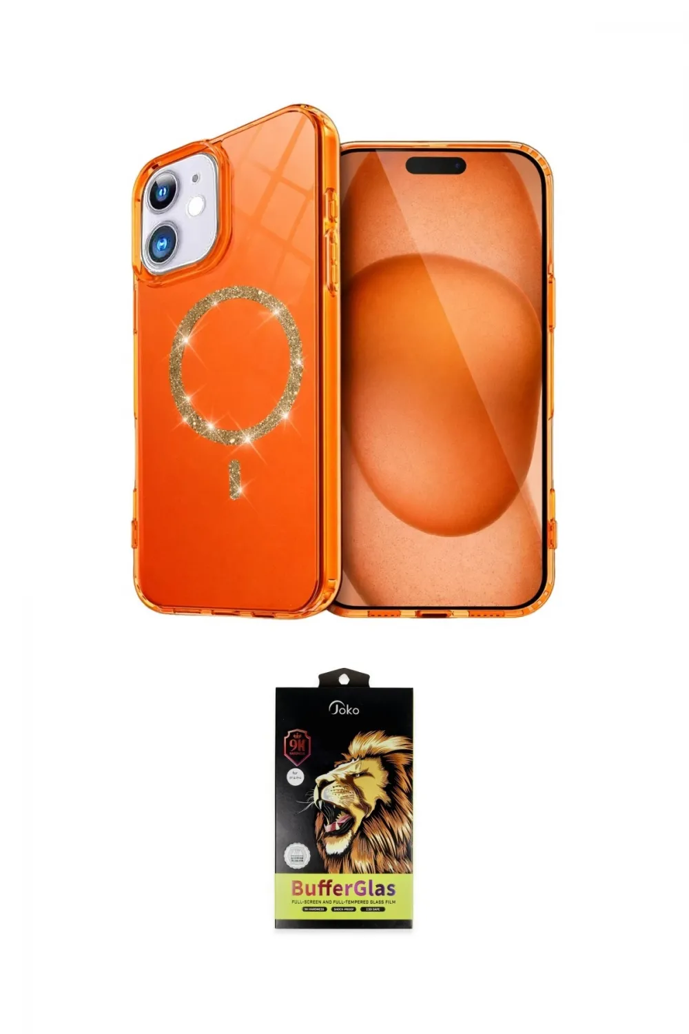 ieg™ iPhone 11 Kılıf Kıvılcım Form Prime - Siyah Buffer Cam Ekran Koruyucu