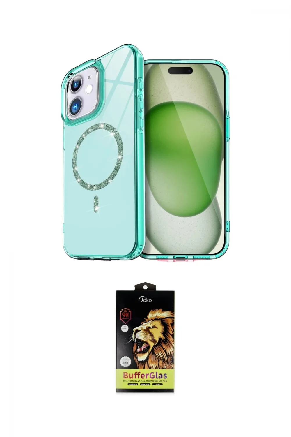 ieg™ iPhone 11 Kılıf Kıvılcım Form Prime - Siyah Buffer Cam Ekran Koruyucu