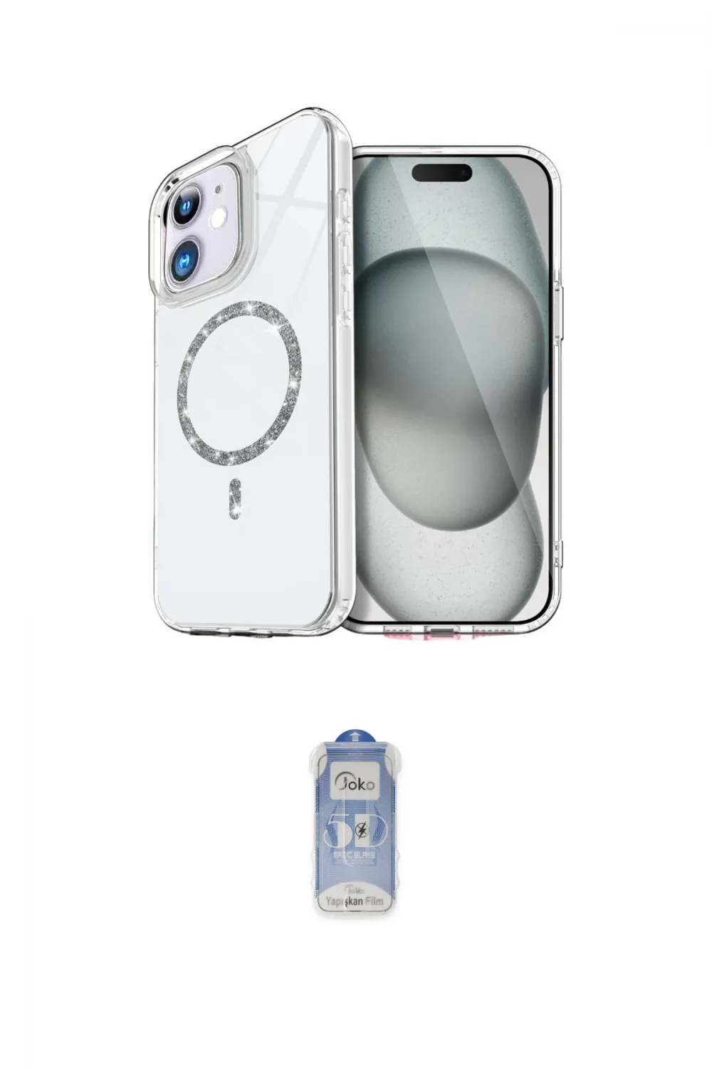 ieg™ iPhone 11 Kılıf Kıvılcım Form Prime - Siyah Joko Magic 5D Cam