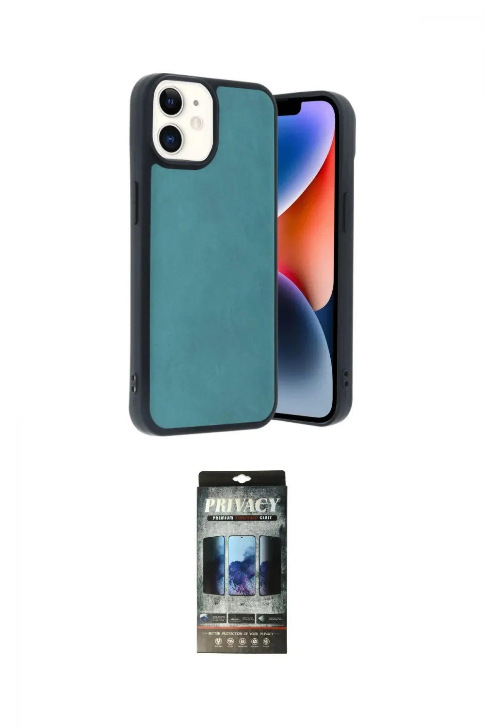 ieg™ iPhone 11 Kılıf Kıvılcım Işık Serisi - Siyah 34D Hayalet Izgaralı Cam