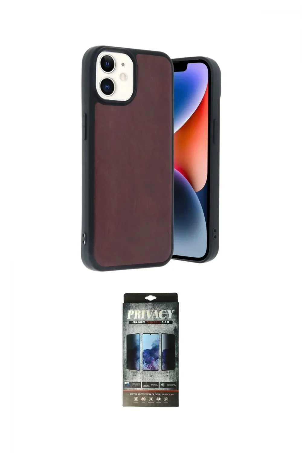 ieg™ iPhone 11 Kılıf Kıvılcım Işık Serisi - Siyah 34D Hayalet Izgaralı Cam