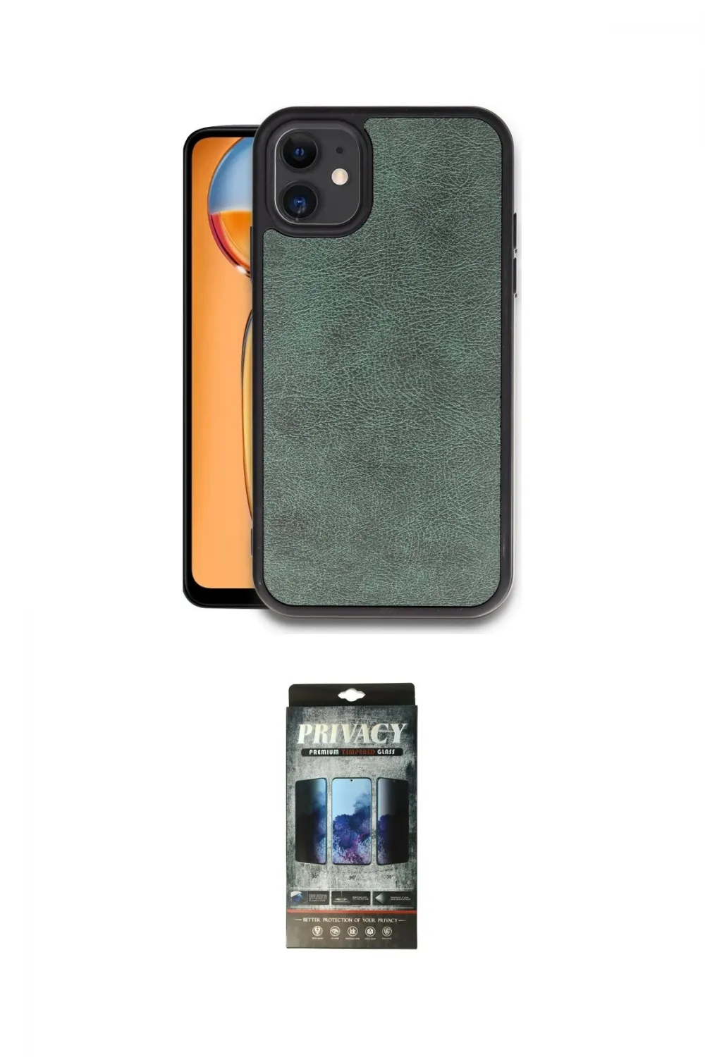 ieg™ iPhone 11 Kılıf Kıvılcım Işık Serisi - Siyah 34D Hayalet Izgaralı Cam