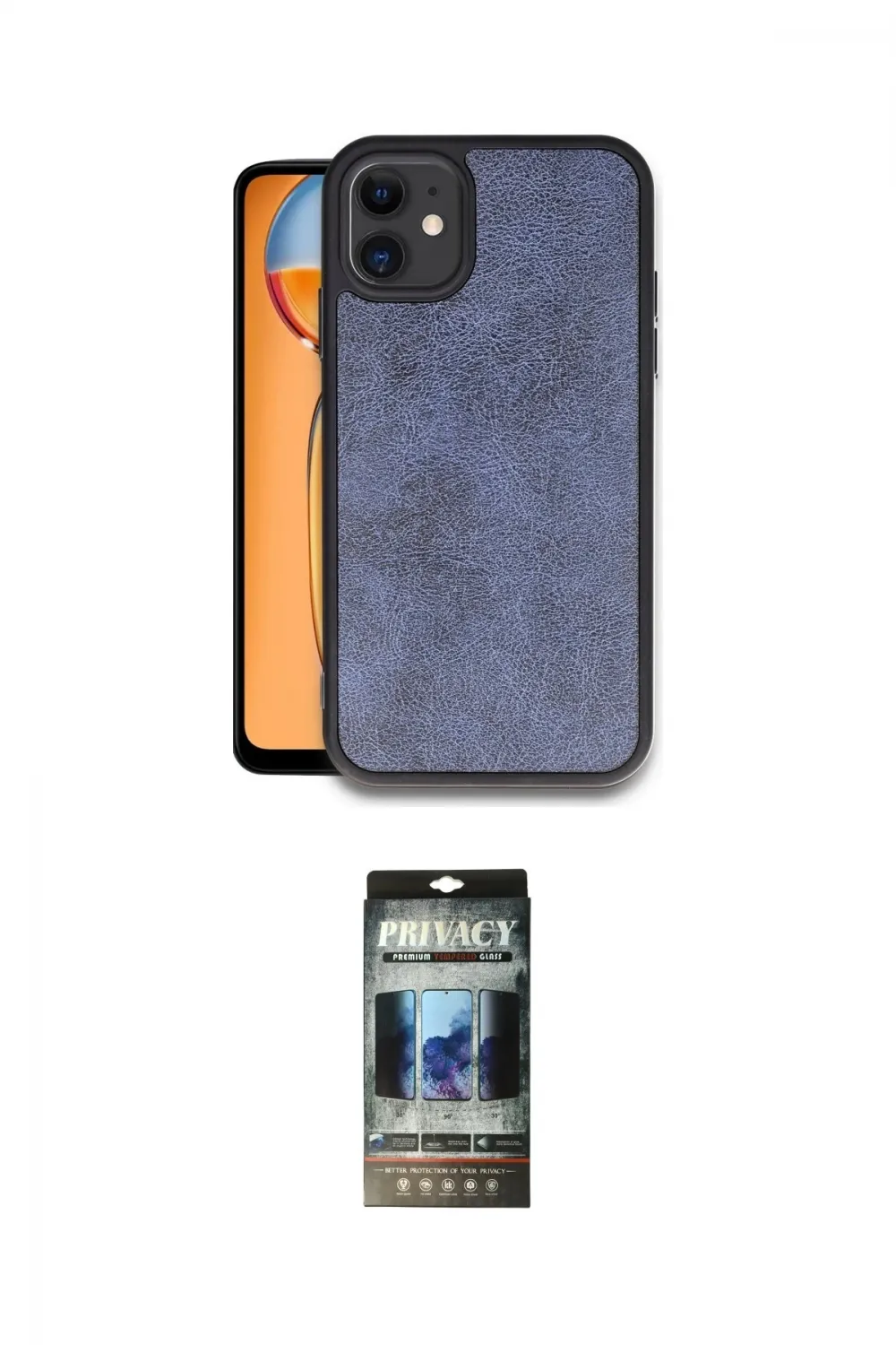 ieg™ iPhone 11 Kılıf Kıvılcım Işık Serisi - Siyah 34D Hayalet Izgaralı Cam