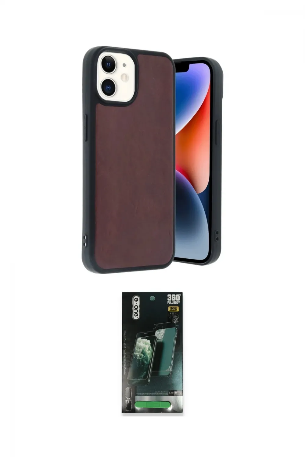 ieg™ iPhone 11 Kılıf Kıvılcım Işık Serisi - Siyah 360 Mat Full Body Arka Koruyucu