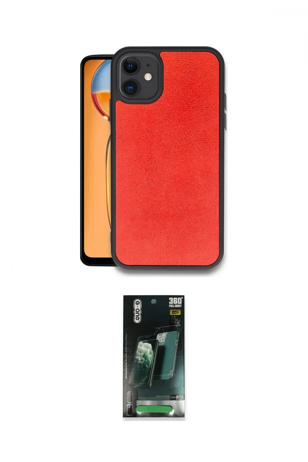 ieg™ iPhone 11 Kılıf Kıvılcım Işık Serisi - Siyah 360 Mat Full Body Arka Koruyucu