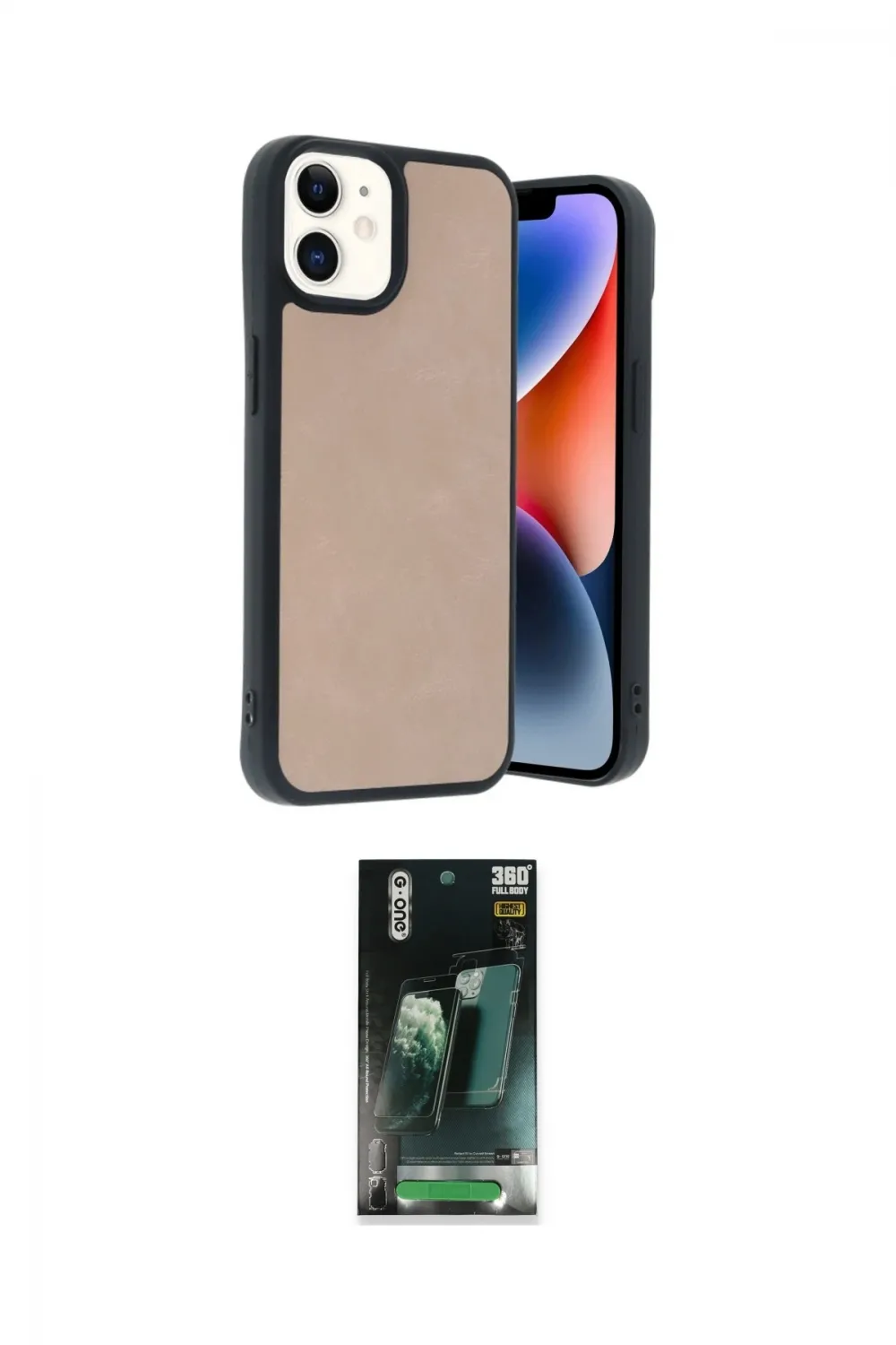 ieg™ iPhone 11 Kılıf Kıvılcım Işık Serisi - Siyah 360 Mat Full Body Arka Koruyucu