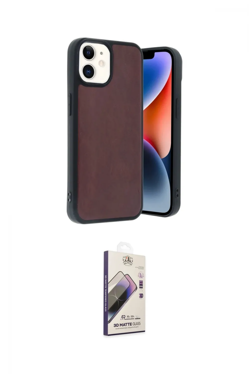 ieg™ iPhone 11 Kılıf Kıvılcım Işık Serisi - Siyah Bilvis 3D Mat Cam Ekran Koruyucu