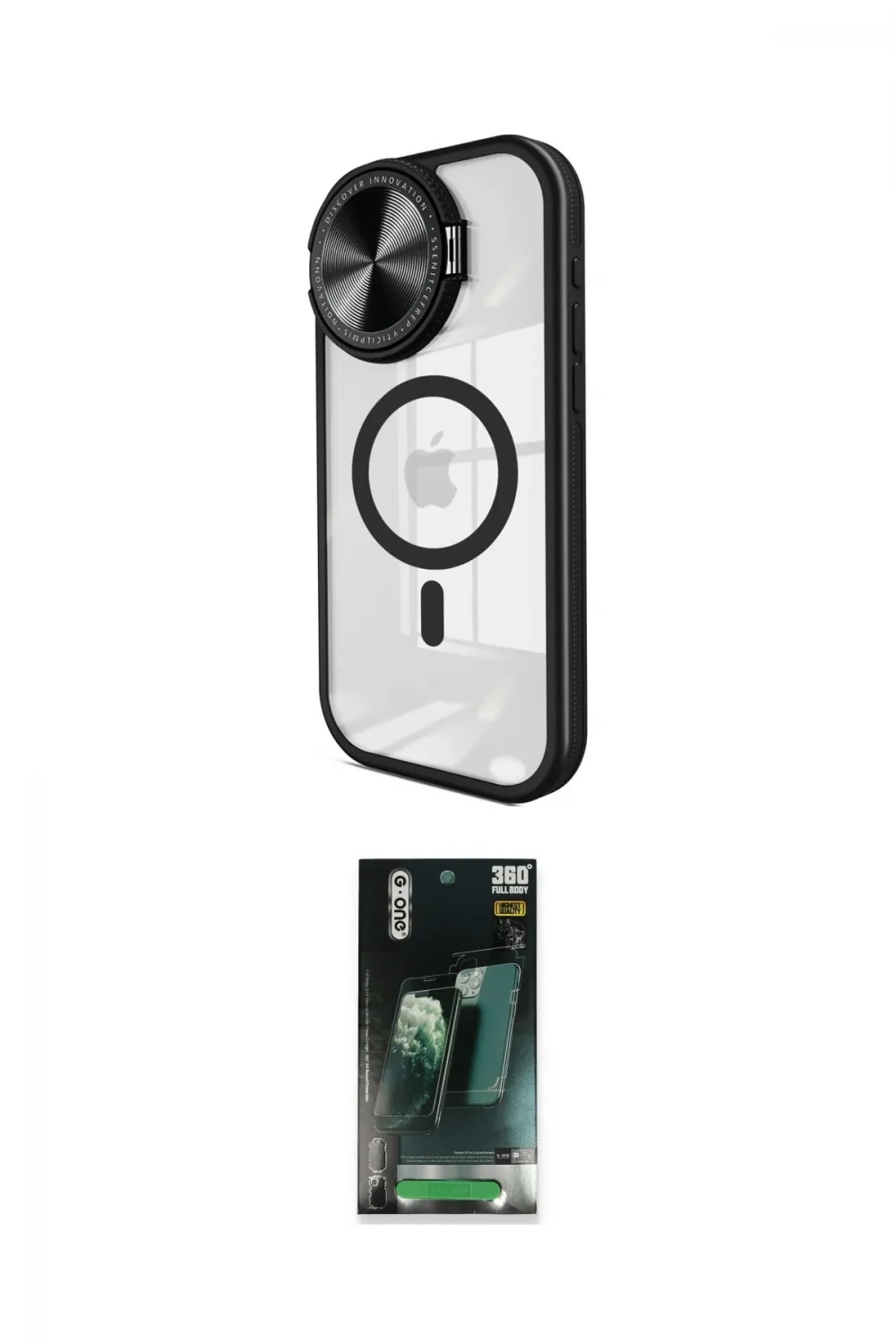 ieg™ iPhone 11 Kılıf Kıvılcım Modern Koleksiyonu - Şeffaf 360 Full Body Arka Koruyucu