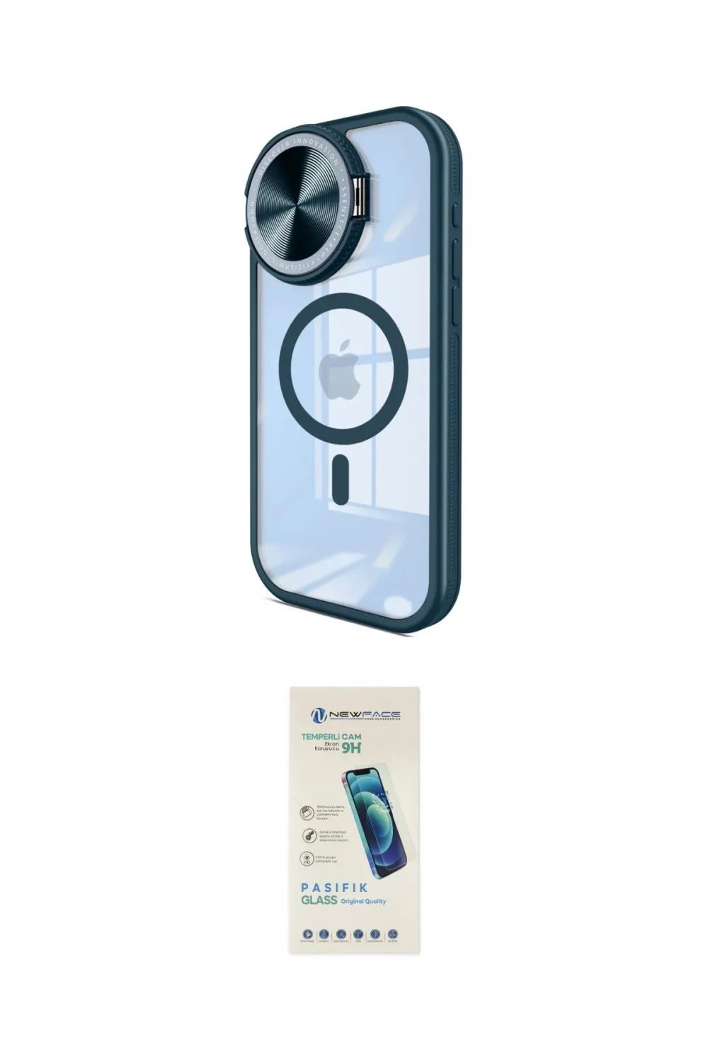 ieg™ iPhone 11 Kılıf Kıvılcım Modern Koleksiyonu - Şeffaf Pasifik Cam Ekran Koruyucu