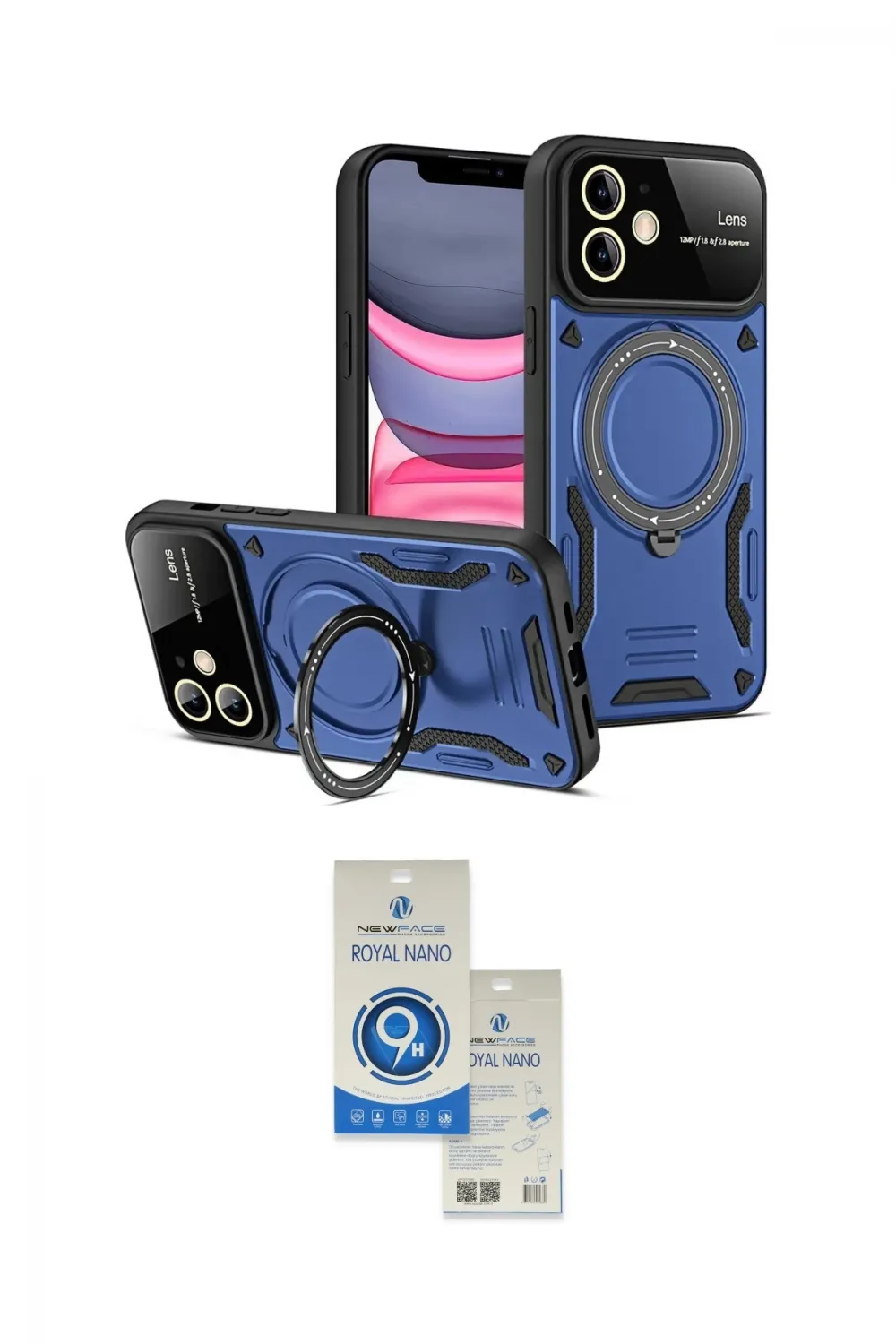 ieg™ iPhone 11 Kılıf Kıvılcım Modern Serisi - Şeffaf Royal Nano Ekran Koruyucu