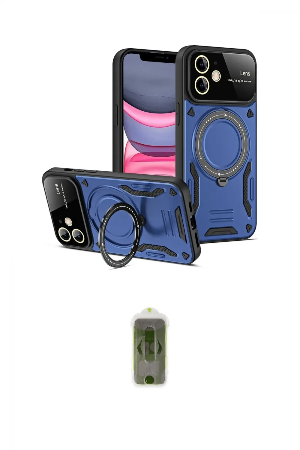 ieg™ iPhone 11 Kılıf Kıvılcım Modern Serisi - Siyah Joko Magic 5D Hayalet Cam