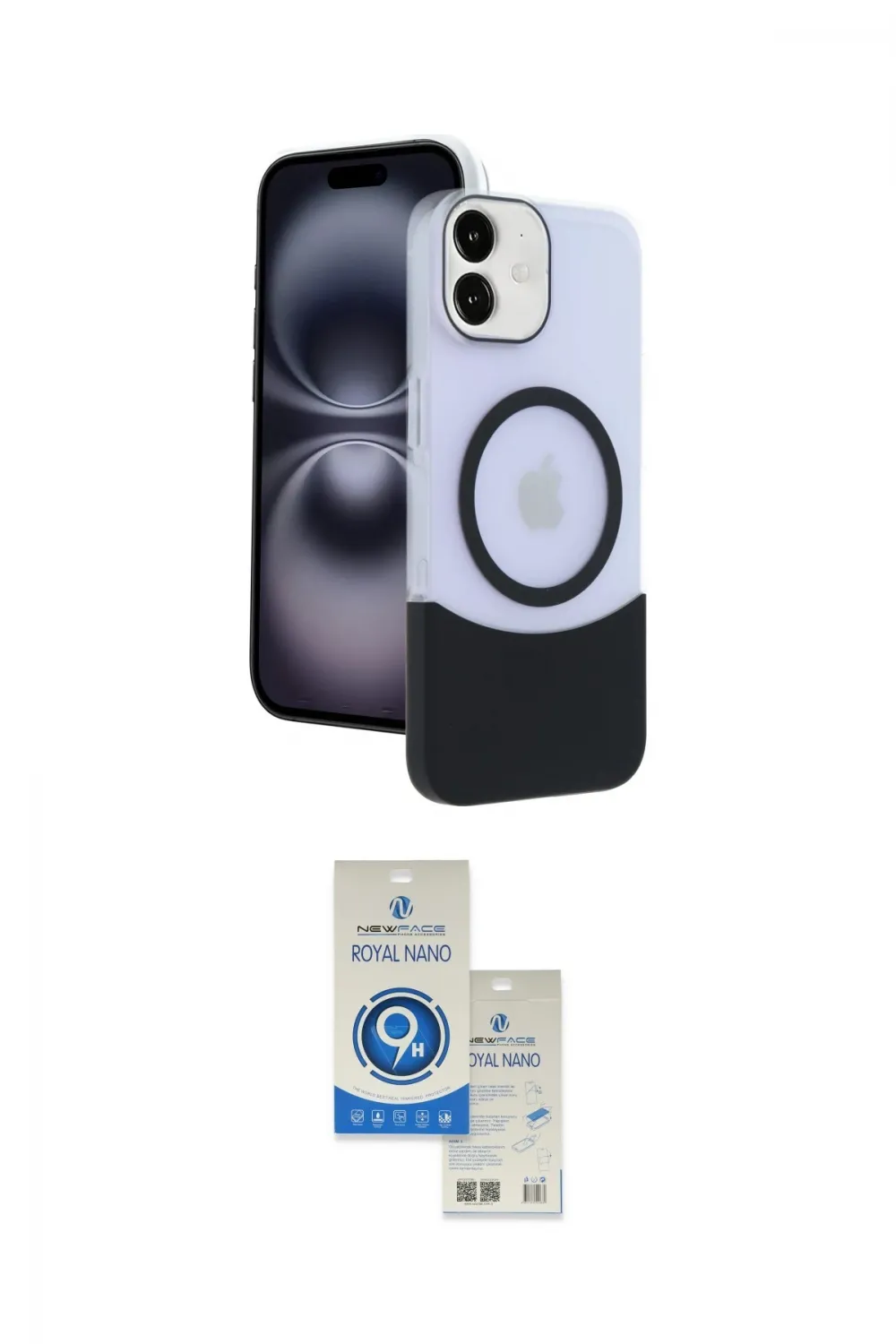 ieg™ iPhone 11 Kılıf Kozmos Form Özel Seri - Şeffaf Royal Nano Ekran Koruyucu