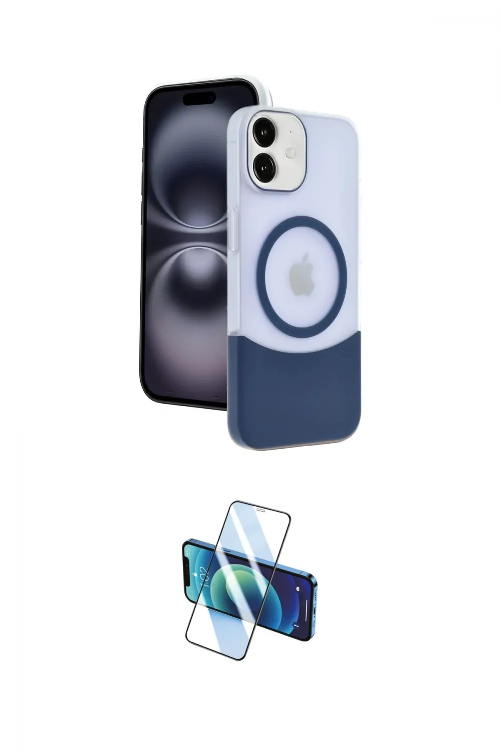 ieg™ iPhone 11 Kılıf Kozmos Form Özel Seri - Siyah 3D Antistatik Cam Ekran Koruyucu
