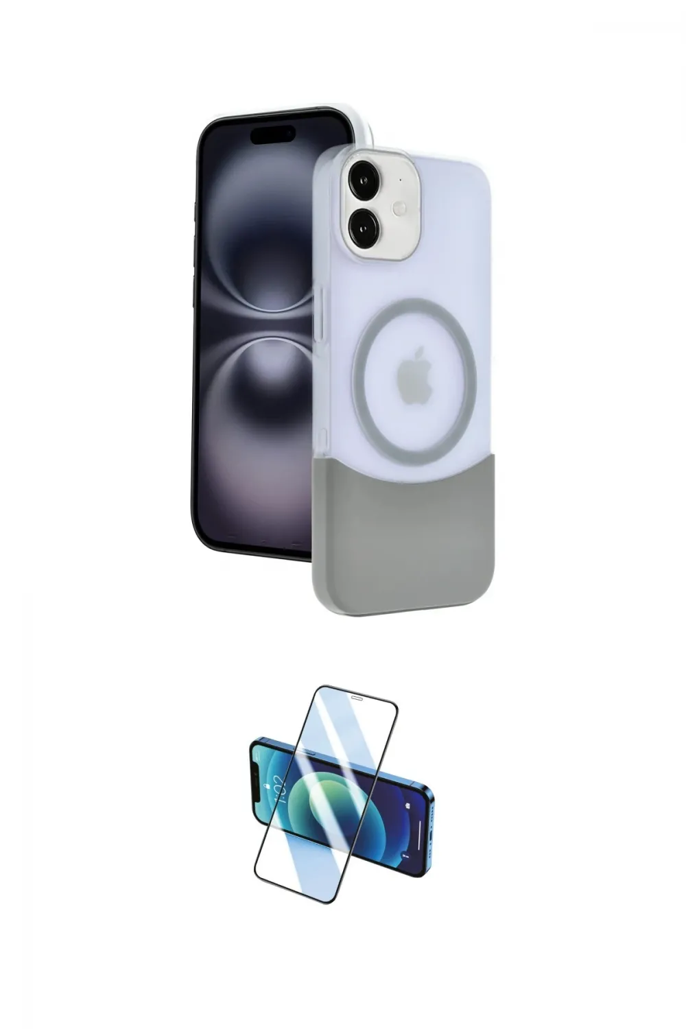ieg™ iPhone 11 Kılıf Kozmos Form Özel Seri - Siyah 3D Antistatik Cam Ekran Koruyucu