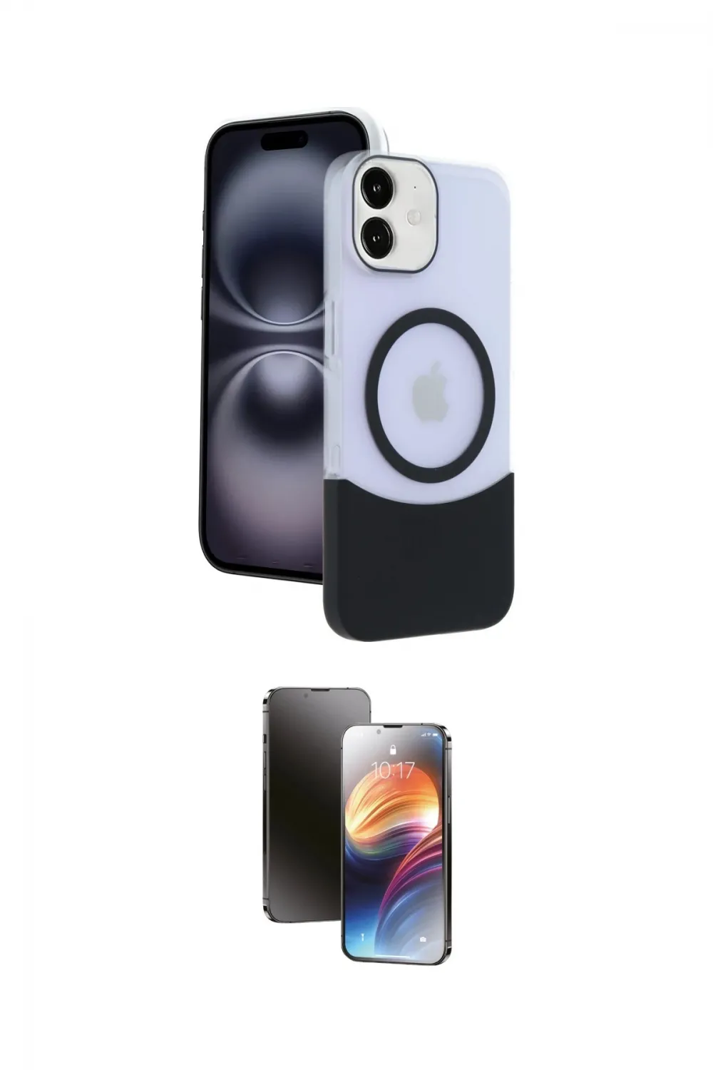 ieg™ iPhone 11 Kılıf Kozmos Form Özel Seri - Siyah 3D Antistatik Mat Seramik Nano Ekran Koruyucu