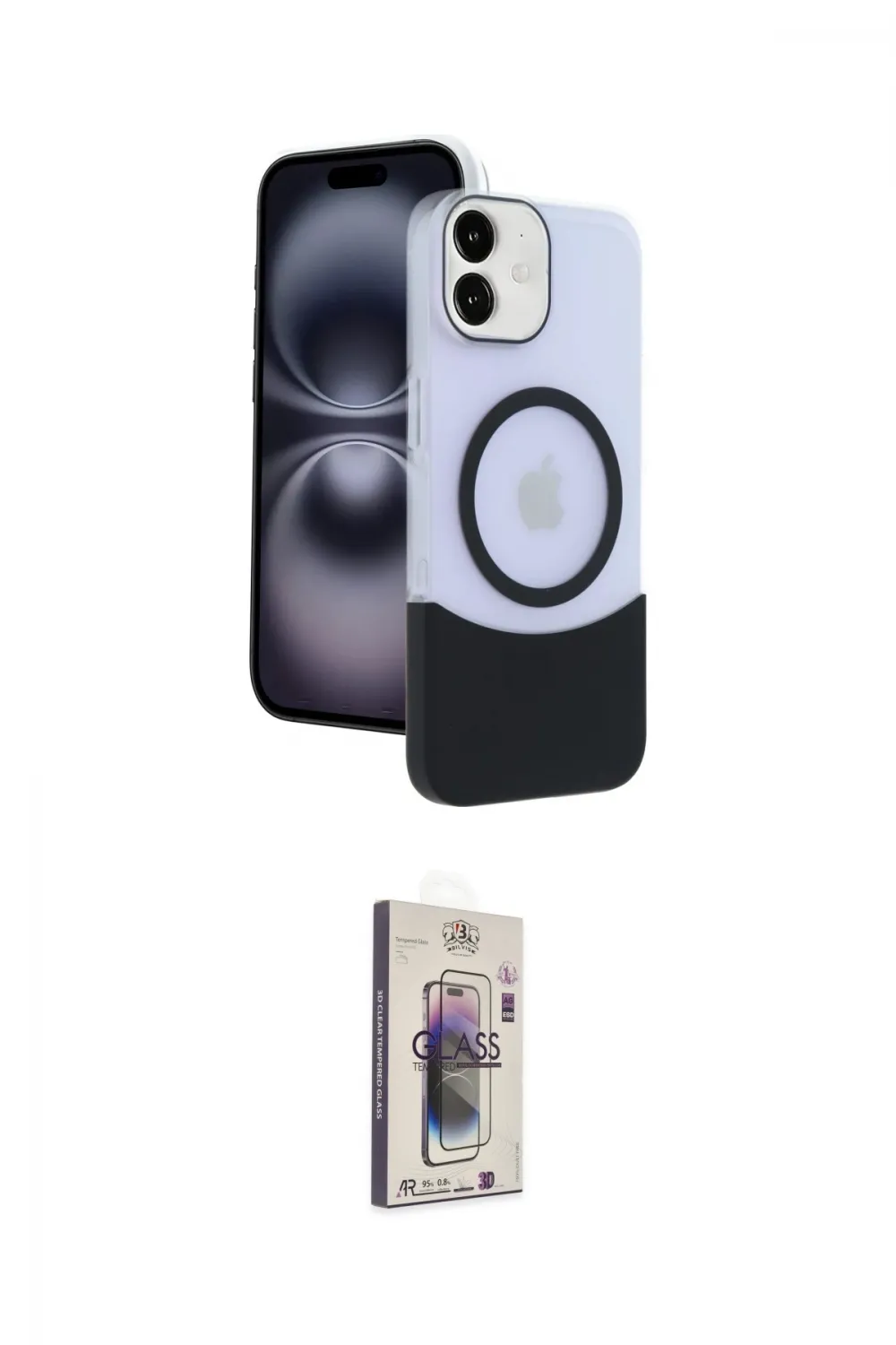 ieg™ iPhone 11 Kılıf Kozmos Form Özel Seri - Siyah Bilvis 3D Cam Ekran Koruyucu