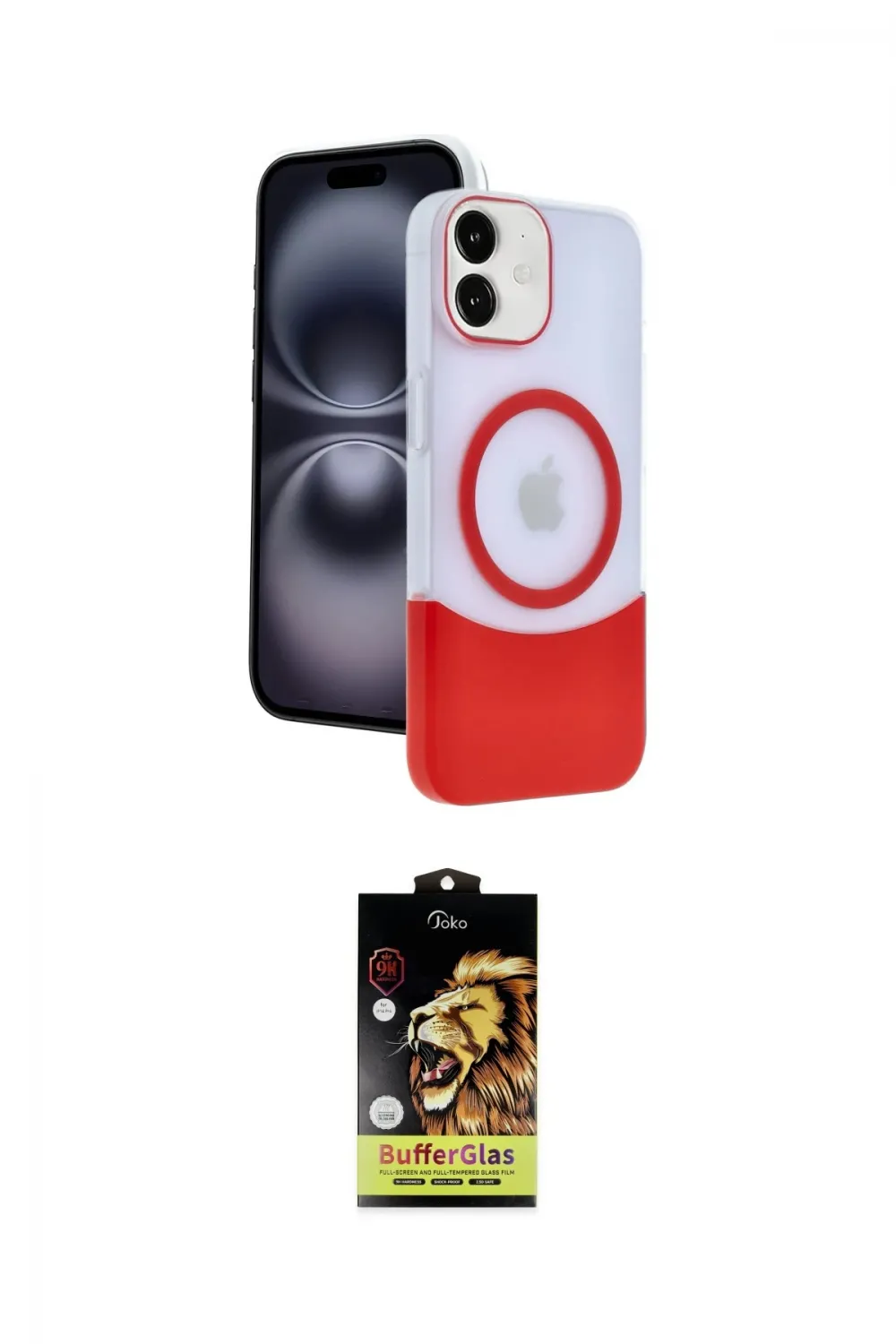 ieg™ iPhone 11 Kılıf Kozmos Form Özel Seri - Siyah Buffer Cam Ekran Koruyucu