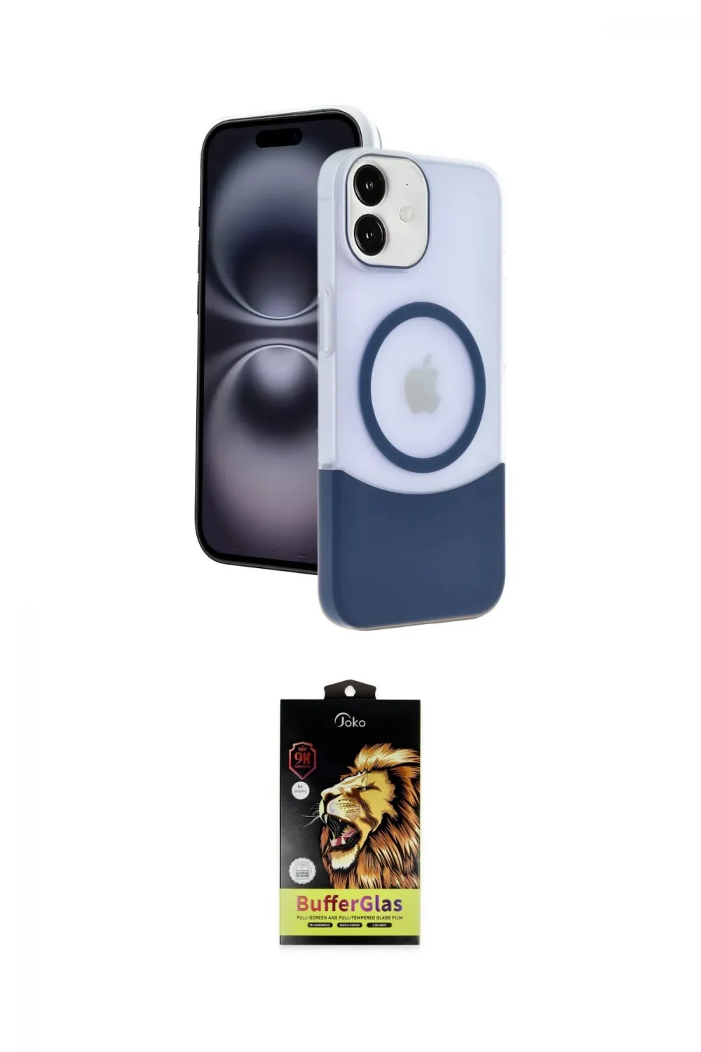 ieg™ iPhone 11 Kılıf Kozmos Form Özel Seri - Siyah Buffer Cam Ekran Koruyucu