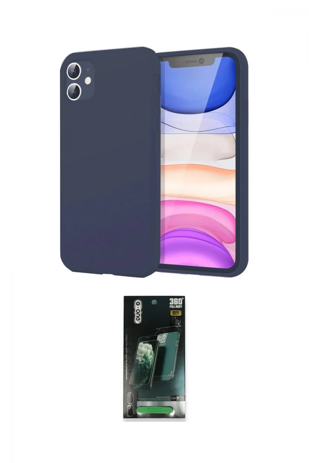 ieg™ iPhone 11 Kılıf Kozmos Yansıma Özel Seri - Şeffaf 360 Full Body Arka Koruyucu